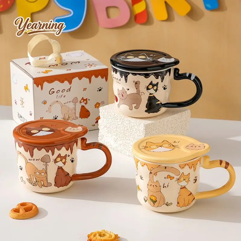 3D Relief Cute Cat Ceramic Mug with Lid Large Capacity Gift for Girlfriend Bestie Niche High End Souvenir
3D Relief Cute Cat Ceramic Mug with Lid Large Capacity Gift for Girlfriend Bestie Niche High End Souvenir