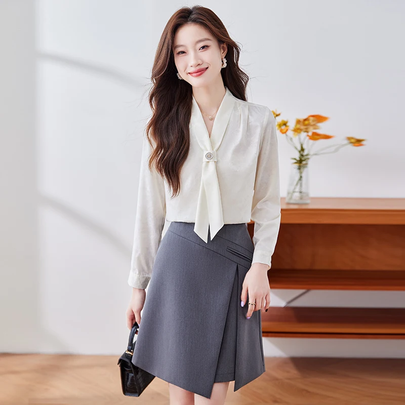 AIyssa-womens long-sleeved shirts, fashionable and elegant, womens business tops, new autumn and winter styles, 2024
AIyssa-womens long-sleeved shirts, fashionable and elegant, womens business tops, new autumn and winter styles, 2024