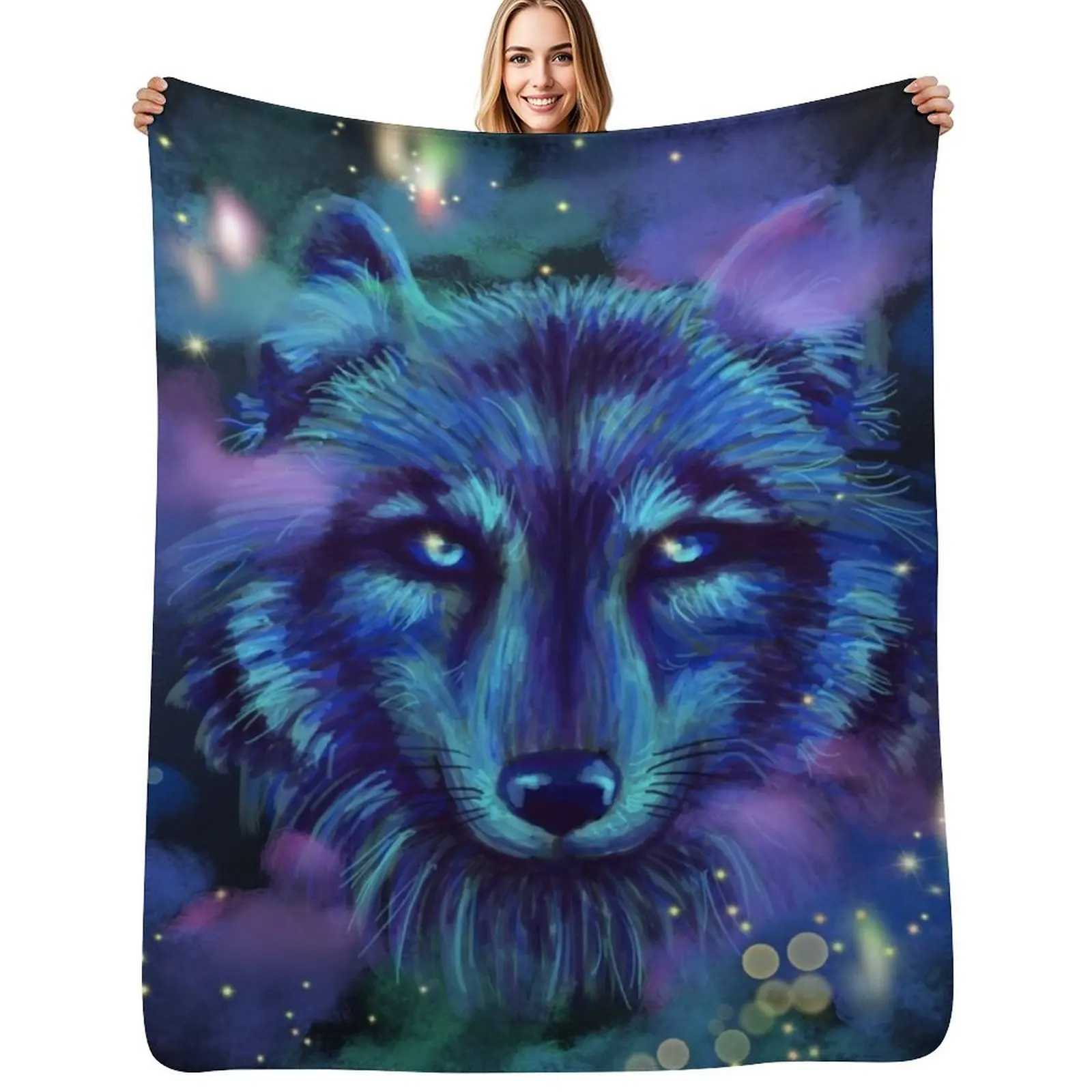Astral Wolf Throw Blanket Decorative Soft Throw Blanket for Couch Sofa
Astral Wolf Throw Blanket Decorative Soft Throw Blanket for Couch Sofa