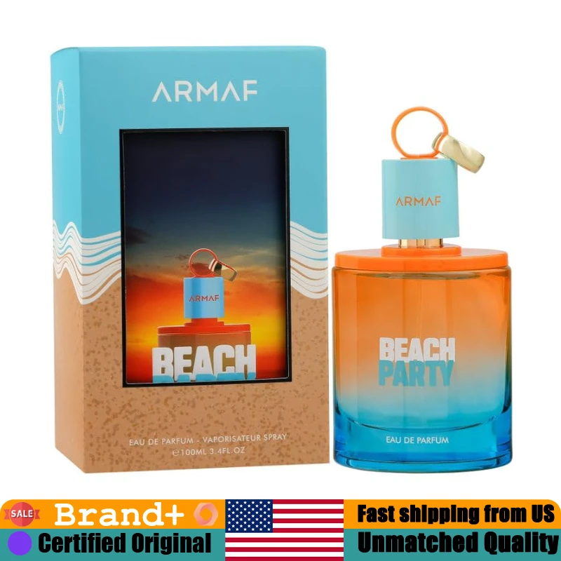 Armaf Beach Party Eau de Parfum Spray 100 ML Original Arab Perfumes 3.4 Oz Lasting Unisex Fresh Aquatic Fruity Cologne Perfume
Armaf Beach Party Eau de Parfum Spray 100 ML Original Arab Perfumes 3.4 Oz Lasting Unisex Fresh Aquatic Fruity Cologne Perfume