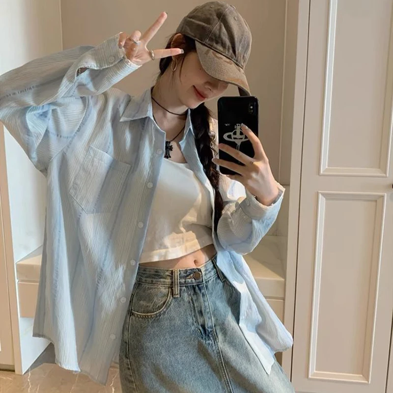 Striped Shirt Women Lace Patchwork Chic Long Sleeve Tops Summer Korean Fashion All Match Harajuku Sweet Loose Female Blouse New
Striped Shirt Women Lace Patchwork Chic Long Sleeve Tops Summer Korean Fashion All Match Harajuku Sweet Loose Female Blouse New