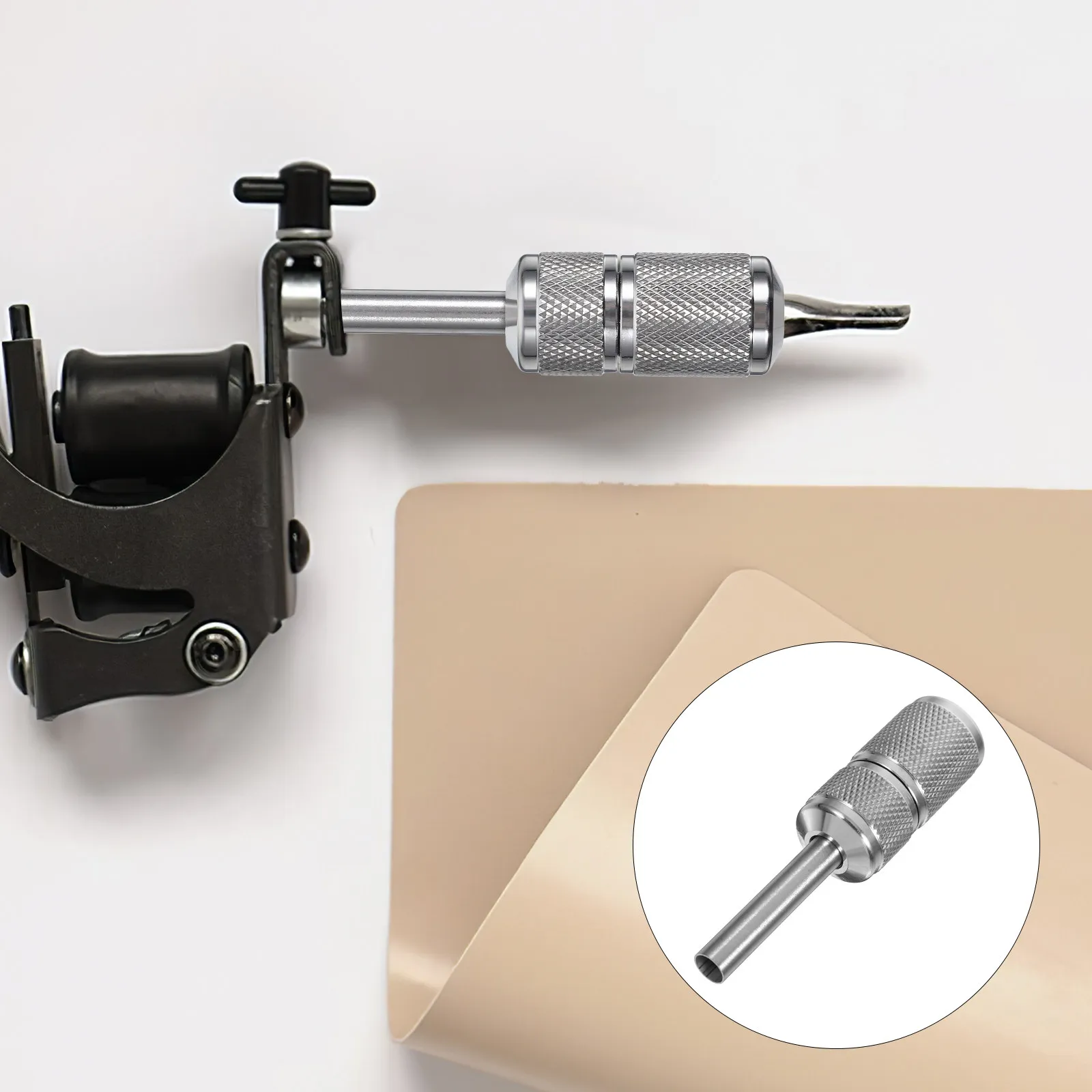Tattoo Grip Stainless Steel Self Locking 7-8Mm Inner Diameter Non Slip Ratcheting Handle for Artists Beginners All Tubes
Tattoo Grip Stainless Steel Self Locking 7-8Mm Inner Diameter Non Slip Ratcheting Handle for Artists Beginners All Tubes