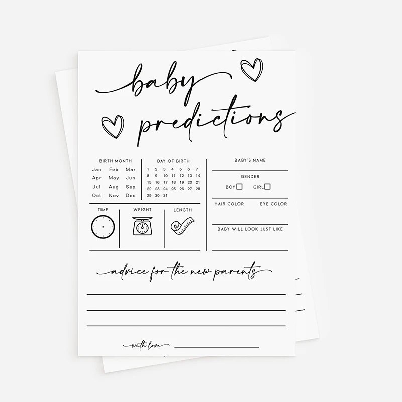 Baby Shower Predictions and Suggestion Cards Gender Neutral Minimalism Baby Shower Games Party Game Tags Fun Shower Activity
Baby Shower Predictions and Suggestion Cards Gender Neutral Minimalism Baby Shower Games Party Game Tags Fun Shower Activity