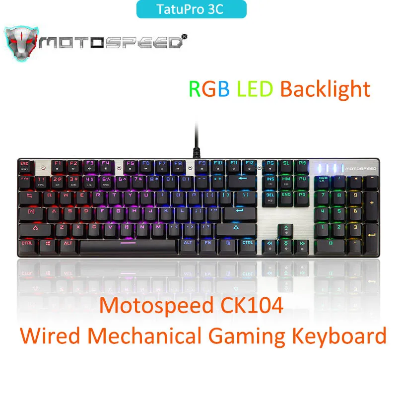 Motospeed CK104 Проводная Механическая игровая клавиатура с 104 клавишами, RGB-подсветка, красный/синий переключатель, электронный спорт, компьютер, офисный ноутбук
Motospeed CK104 Проводная Механическая игровая клавиатура с 104 клавишами, RGB-подсветка, красный/синий переключатель, электронный спорт, компьютер, офисный ноутбук