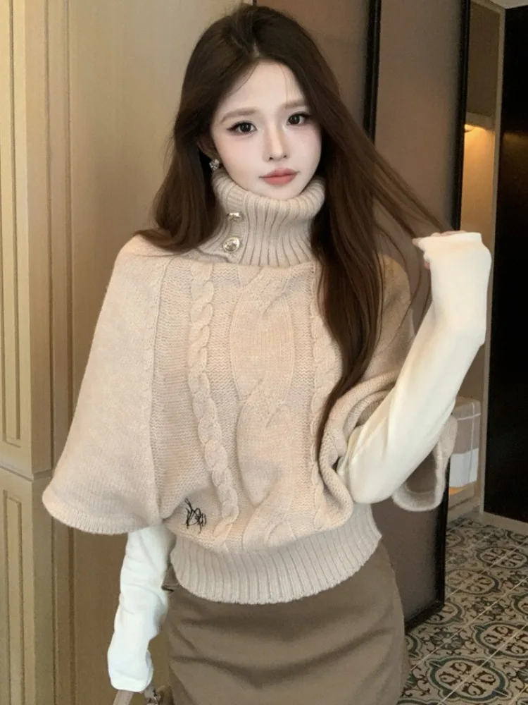 Ladies' Soft Cozy High Collar Loose Knitted Sweater Autumn Winter New Style Citywalk Loose Twist Knitwear Top for Women
Ladies' Soft Cozy High Collar Loose Knitted Sweater Autumn Winter New Style Citywalk Loose Twist Knitwear Top for Women