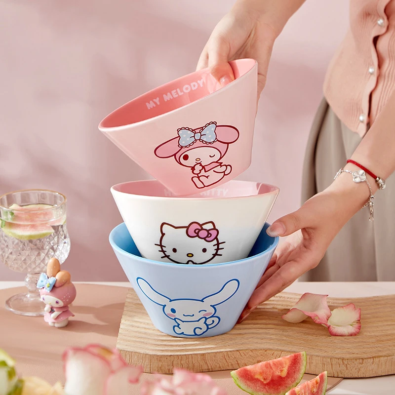 New Sanrio Lamian Noodles Bowl Personal Large capacity Household Ceramic Noodles in soup Bowl Cute Bamboo Hat Bowl Tableware Set
New Sanrio Lamian Noodles Bowl Personal Large capacity Household Ceramic Noodles in soup Bowl Cute Bamboo Hat Bowl Tableware Set