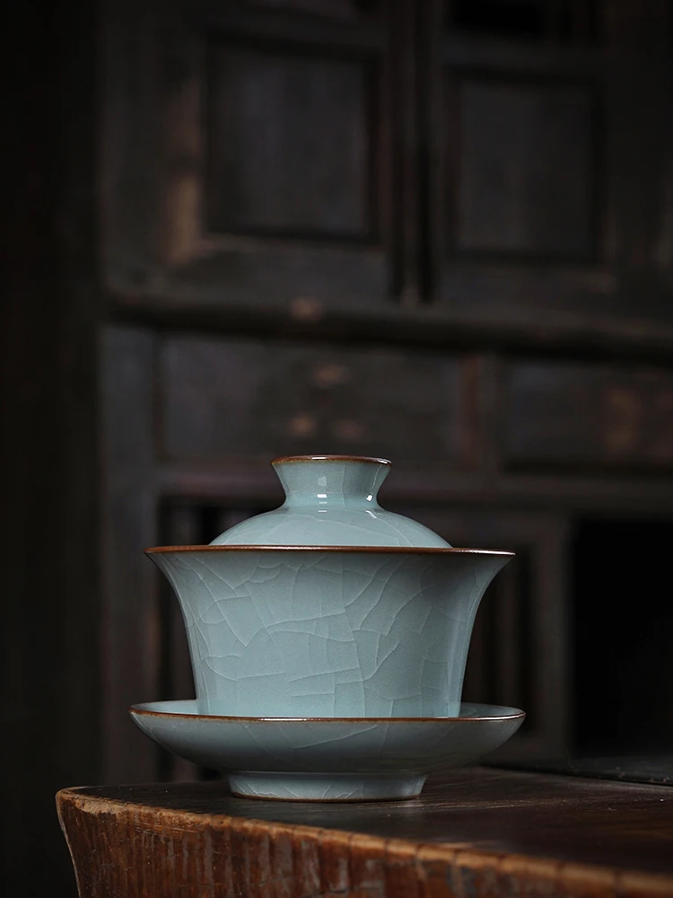 Handmade Ceramic Gongfu Tea Set Large Ice Crack Retro Luoyan Three Elements Cover Bowl Tea Cup Single Piece Household Use
Handmade Ceramic Gongfu Tea Set Large Ice Crack Retro Luoyan Three Elements Cover Bowl Tea Cup Single Piece Household Use