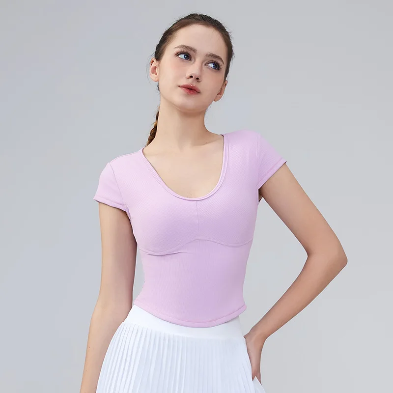 2025 Summer New Women Yoga Half Sleeve Solid Color T-shirt Outdoor Sports Running Gym Fitness Pilates Elastic Breathable Top
2025 Summer New Women Yoga Half Sleeve Solid Color T-shirt Outdoor Sports Running Gym Fitness Pilates Elastic Breathable Top