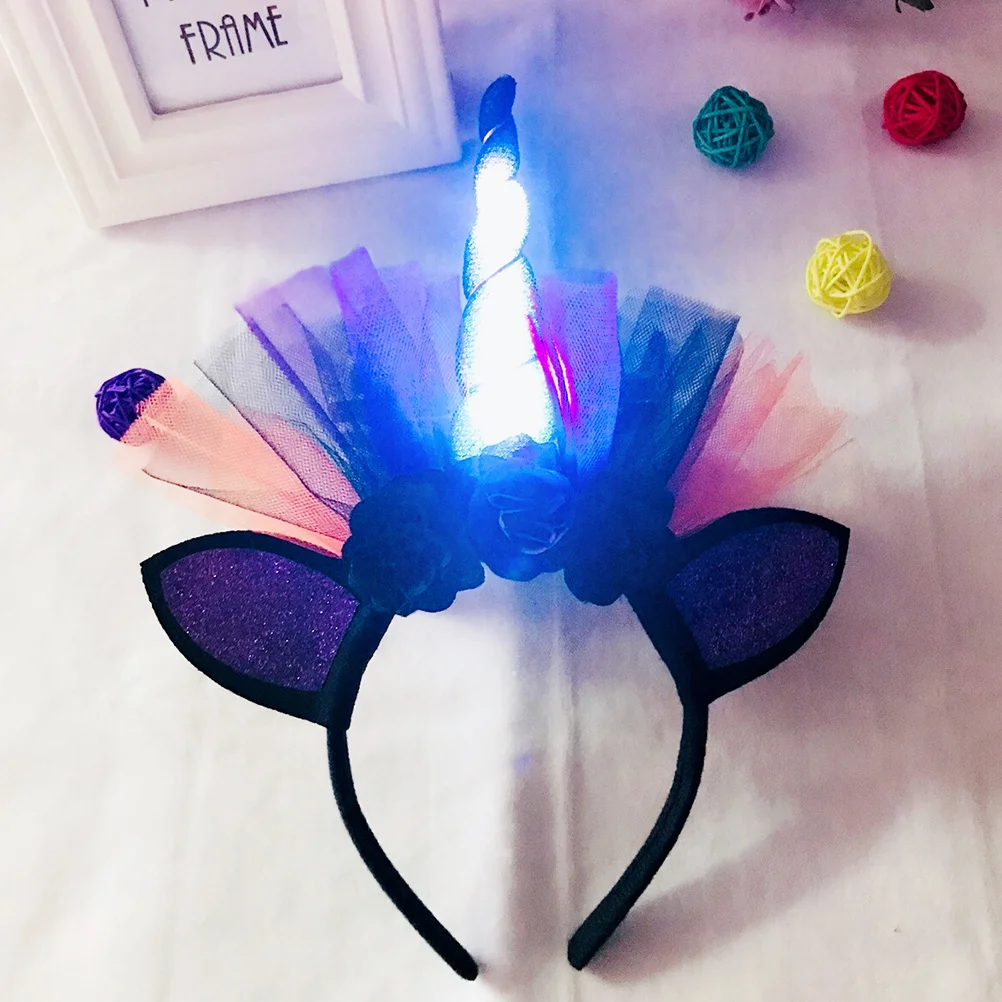Performance Accessories Dancing Party Decorations Mesh Headband LED Adorable Headbands Unicorn Hair Hoop Halloween
Performance Accessories Dancing Party Decorations Mesh Headband LED Adorable Headbands Unicorn Hair Hoop Halloween
