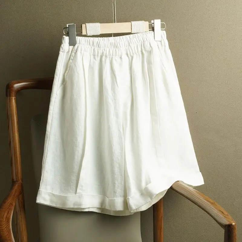 Летние свободные утягивающие тонкие хлопково-льняные широкие шорты с высокой талией
Летние свободные утягивающие тонкие хлопково-льняные широкие шорты с высокой талией