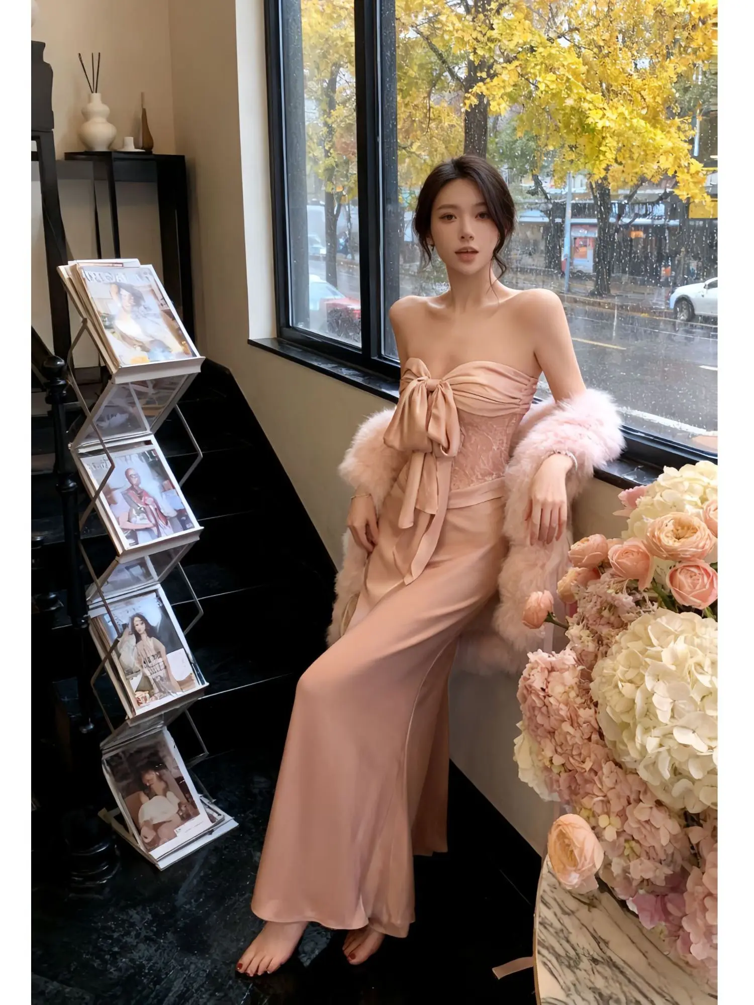 Fall Winter Sexy One-oulder Lace Fibone Bustier with Matte f Skirt Set Women's High Waist Universal Fit Knot...
Fall Winter Sexy One-oulder Lace Fibone Bustier with Matte f Skirt Set Women's High Waist Universal Fit Knot...