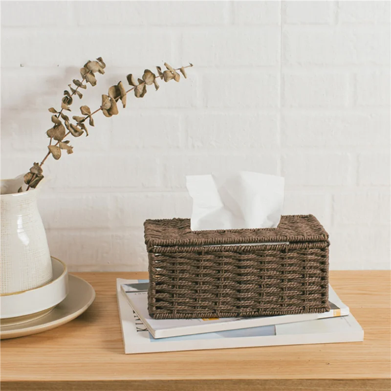 ABAH-6X Rattan Tissue Box, Vintage Napkin Holder, Case Clutter Storage Container Cover, Living Room Desk Decoration (Coffee)
ABAH-6X Rattan Tissue Box, Vintage Napkin Holder, Case Clutter Storage Container Cover, Living Room Desk Decoration (Coffee)
