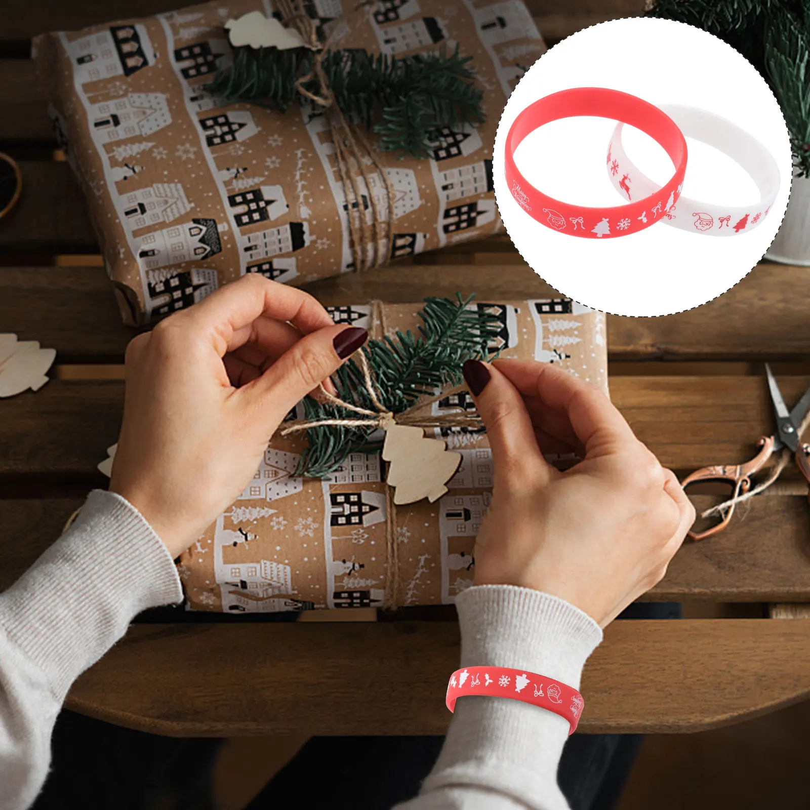 10 Pcs Wrist Bands Silicone Bracelet Christmas Wristband Tree for Bracelets Red Xmas Child
10 Pcs Wrist Bands Silicone Bracelet Christmas Wristband Tree for Bracelets Red Xmas Child