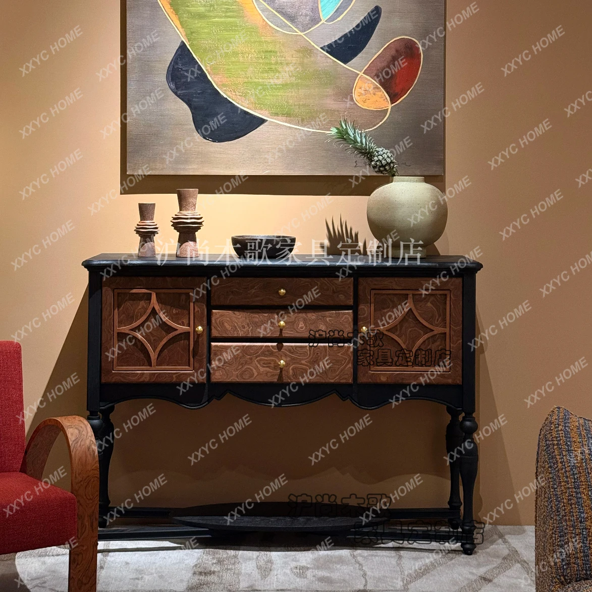 L retro solid wood porch cabinet, living room entrance hall cabinet against the wall, decoration, antique dining
L retro solid wood porch cabinet, living room entrance hall cabinet against the wall, decoration, antique dining