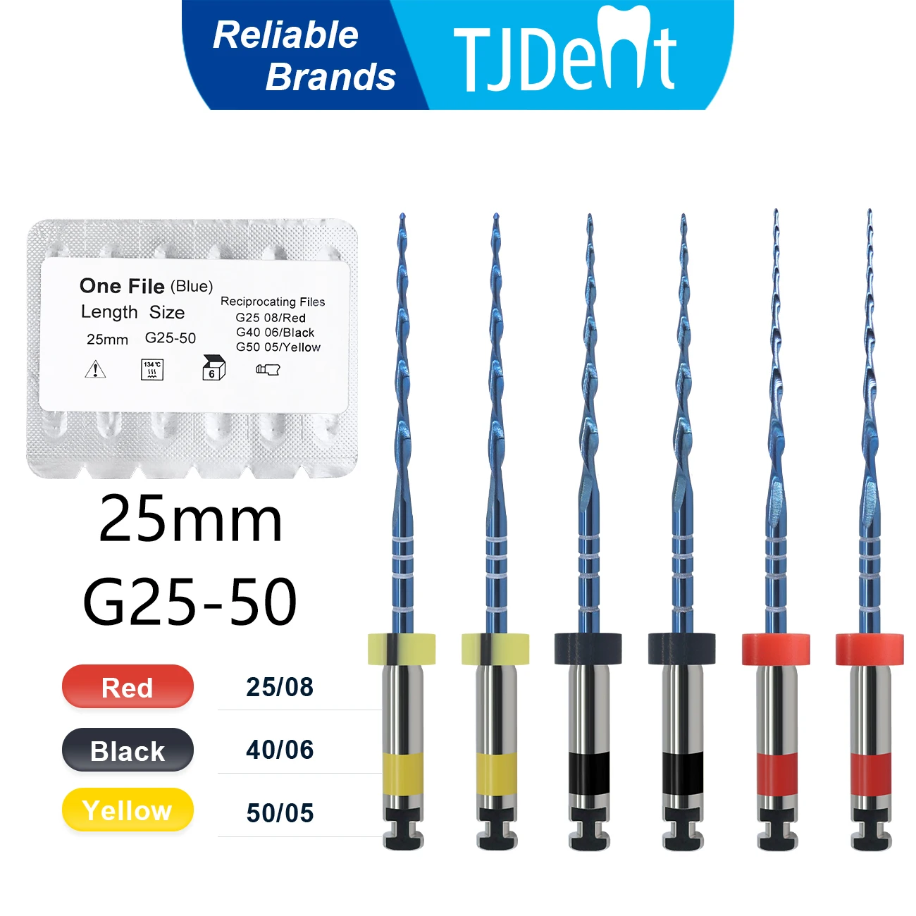 TJDent 6 шт., роторный напильник для корневых каналов зубов, 25 мм, синий двигатель, система пилок NiTi для эндодонтического лечения, стоматологические материалы 
TJDent 6 шт., роторный напильник для корневых каналов зубов, 25 мм, синий двигатель, система пилок NiTi для эндодонтического лечения, стоматологические материалы