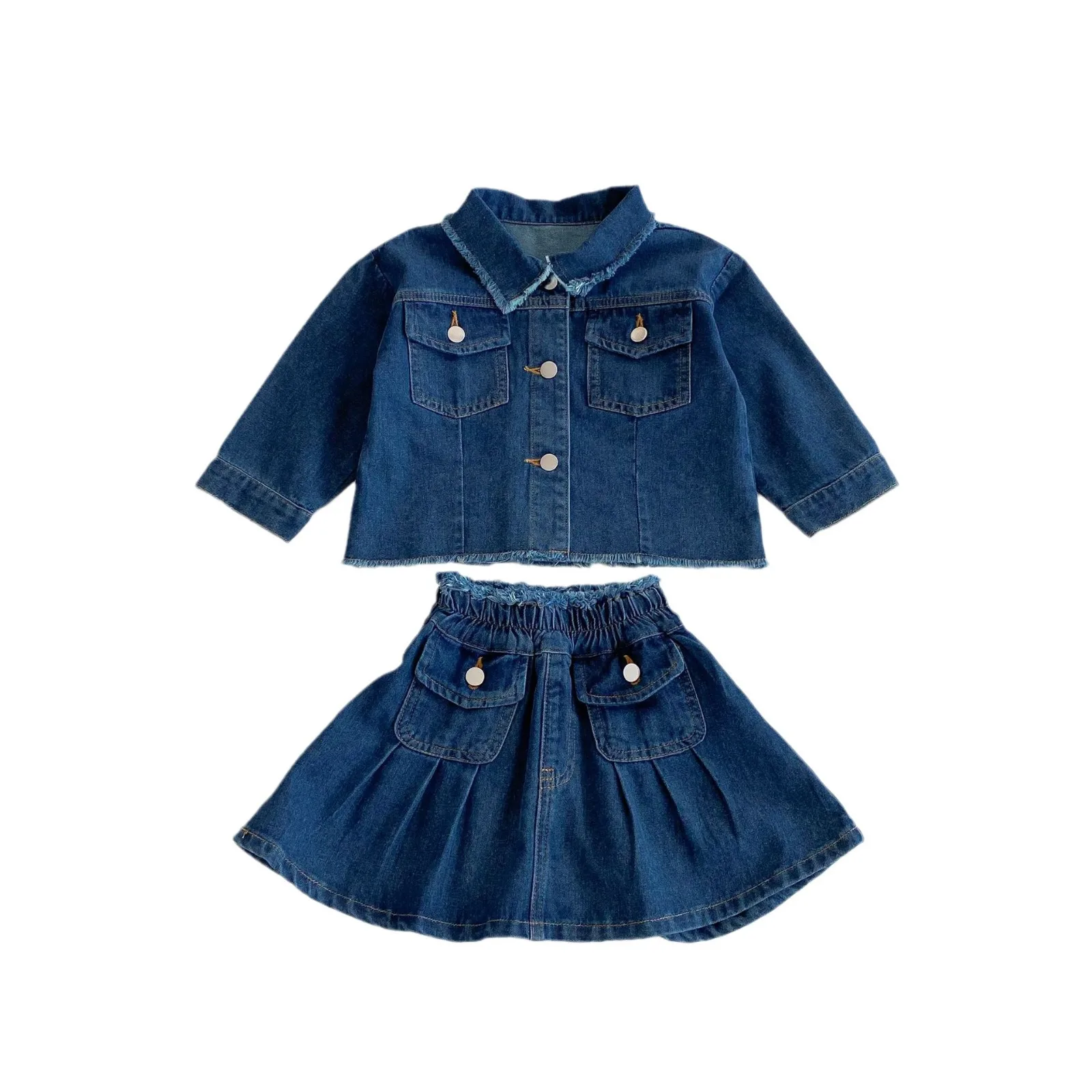 2024 New Autumn Girls Cute Denim Jacket and Skirt Clothing Sets Kids Fashion Outwear Coat
2024 New Autumn Girls Cute Denim Jacket and Skirt Clothing Sets Kids Fashion Outwear Coat