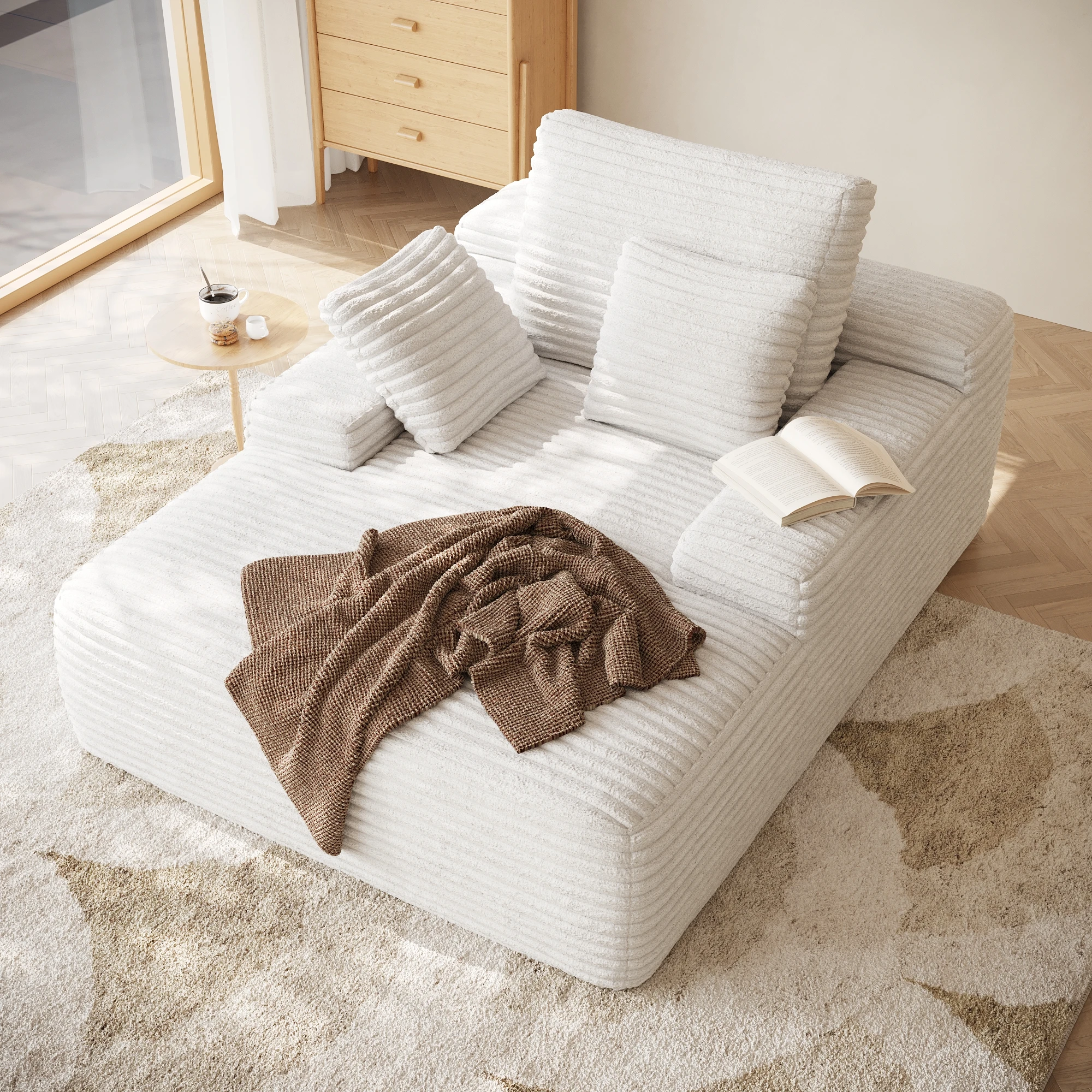 Apartment living room vacuum compression single sofa, cloud reading lounge chair, corduroy boneless sofa bed
Apartment living room vacuum compression single sofa, cloud reading lounge chair, corduroy boneless sofa bed