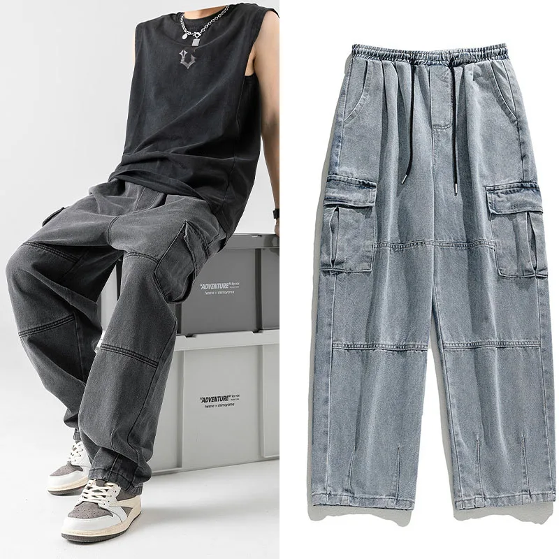 2025 New Baggy Jeans Men's Oversize Cargo Korean Black Wide Pants Streetwear Hip Hop Harajuku Male Fashion Straight Denim Pants
2025 New Baggy Jeans Men's Oversize Cargo Korean Black Wide Pants Streetwear Hip Hop Harajuku Male Fashion Straight Denim Pants