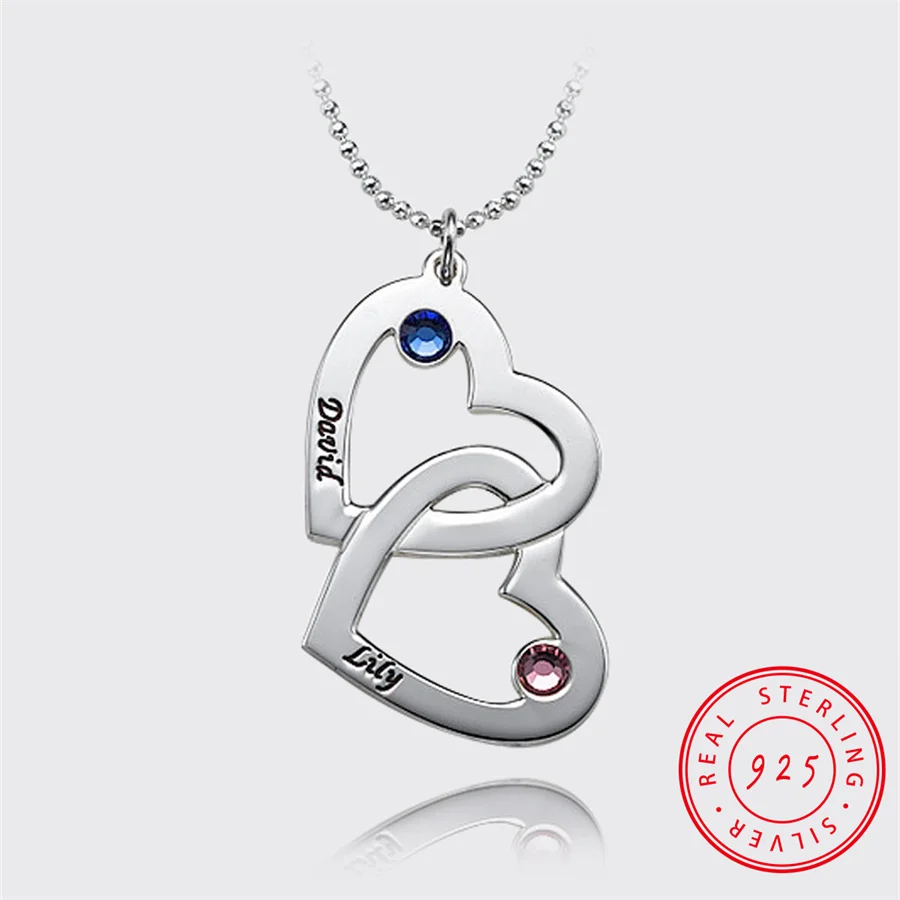 Personalized Heart in Heart Necklace-925 Sterling Silver Couple's Best Friend's Birthstone Necklace Name Bridesmaid Gift Jewelry
Personalized Heart in Heart Necklace-925 Sterling Silver Couple's Best Friend's Birthstone Necklace Name Bridesmaid Gift Jewelry