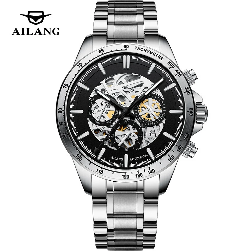 AILANG Brand 2026 New Fashion Men's Hollow Mechanical Watch Stainless Steel Waterproof Luminous Skeleton Automatic Watches Men
AILANG Brand 2026 New Fashion Men's Hollow Mechanical Watch Stainless Steel Waterproof Luminous Skeleton Automatic Watches Men
