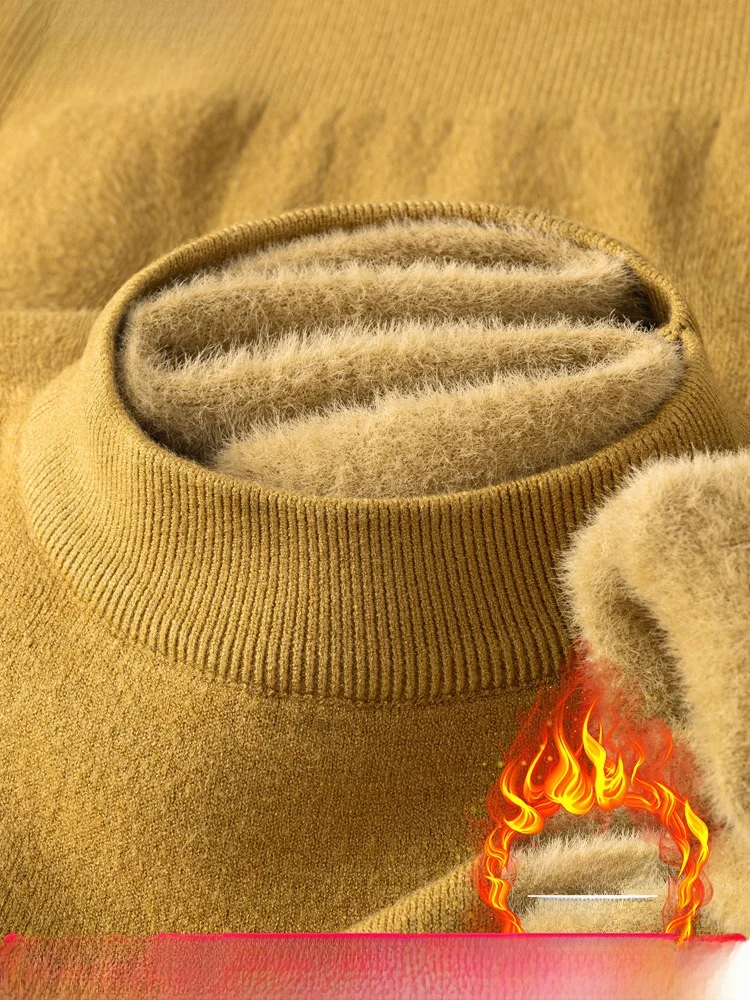 Thiened Fce f High Collar Knitted Sweater Men's Winter Warm mid Collar One-Piece Velvet Men's Faion Versatile Base ...
Thiened Fce f High Collar Knitted Sweater Men's Winter Warm mid Collar One-Piece Velvet Men's Faion Versatile Base ...