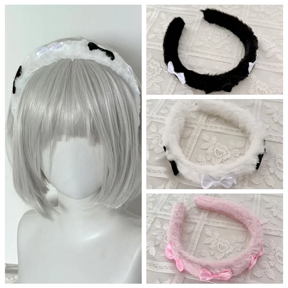 Original Y2K Black/White/Pink Handmade Bow Plush Headband Lolita Abi Headdress Sweet Girly Heart Makeup Headband
Original Y2K Black/White/Pink Handmade Bow Plush Headband Lolita Abi Headdress Sweet Girly Heart Makeup Headband