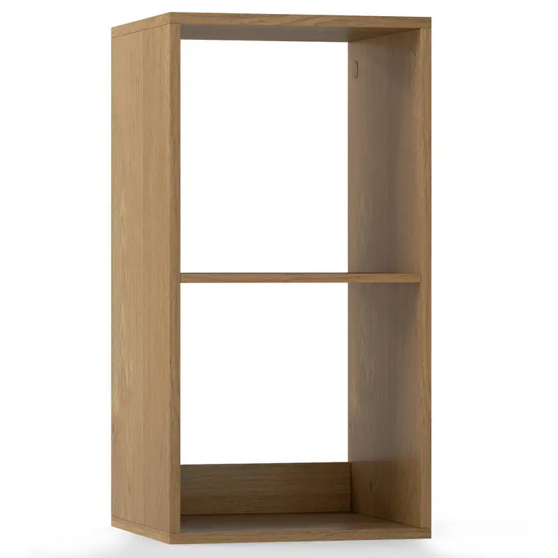 2 Cube Bookshelf with Back Guardrail for Living Room Bedroom-Natural
2 Cube Bookshelf with Back Guardrail for Living Room Bedroom-Natural