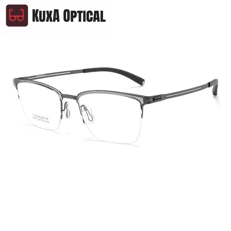 XUKA New Ultra-Lightweight Prescription Myopia C8813T Business Titanium Frame Semi-Rimless Reading Glasses Men Customized
XUKA New Ultra-Lightweight Prescription Myopia C8813T Business Titanium Frame Semi-Rimless Reading Glasses Men Customized