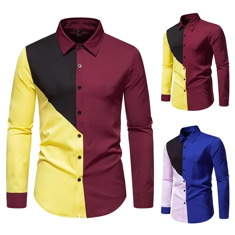 2023 Men's Shirt Autumn and Winter New Polo Collar Color Matching Slim Fit Men's Long Sleeve Shirt
2023 Men's Shirt Autumn and Winter New Polo Collar Color Matching Slim Fit Men's Long Sleeve Shirt