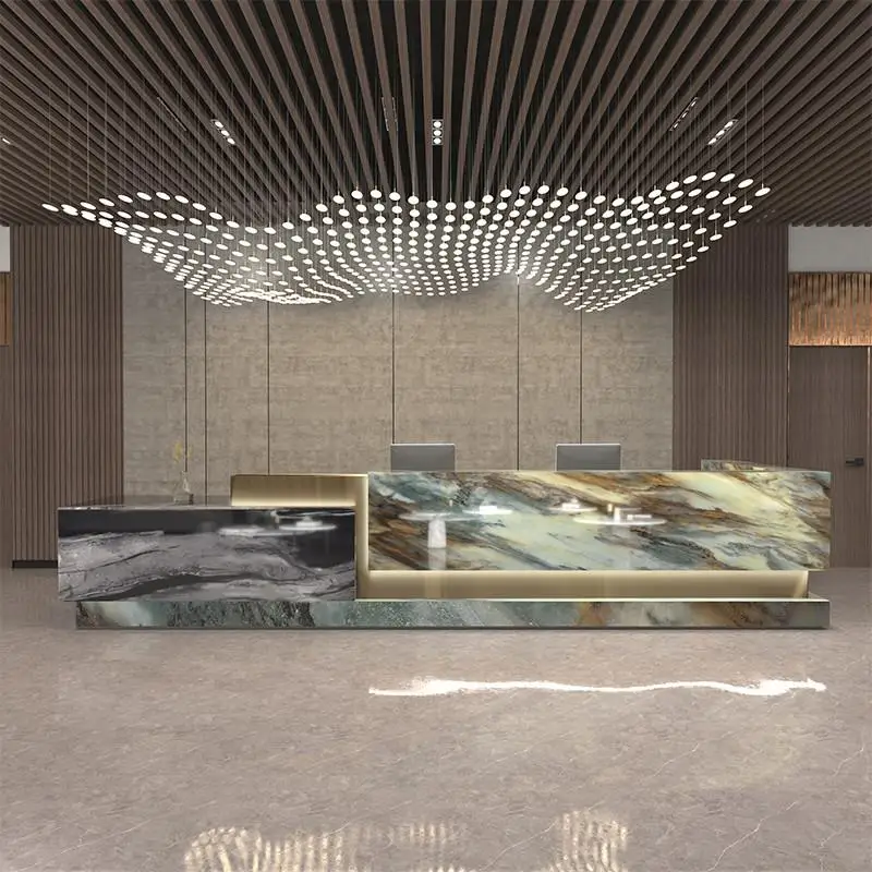 Creative Modern Bar Counter Beauty Salon Regale Cashier Counter Counter Luxury Office Service Empfangtheke Backyard Furniture
Creative Modern Bar Counter Beauty Salon Regale Cashier Counter Counter Luxury Office Service Empfangtheke Backyard Furniture