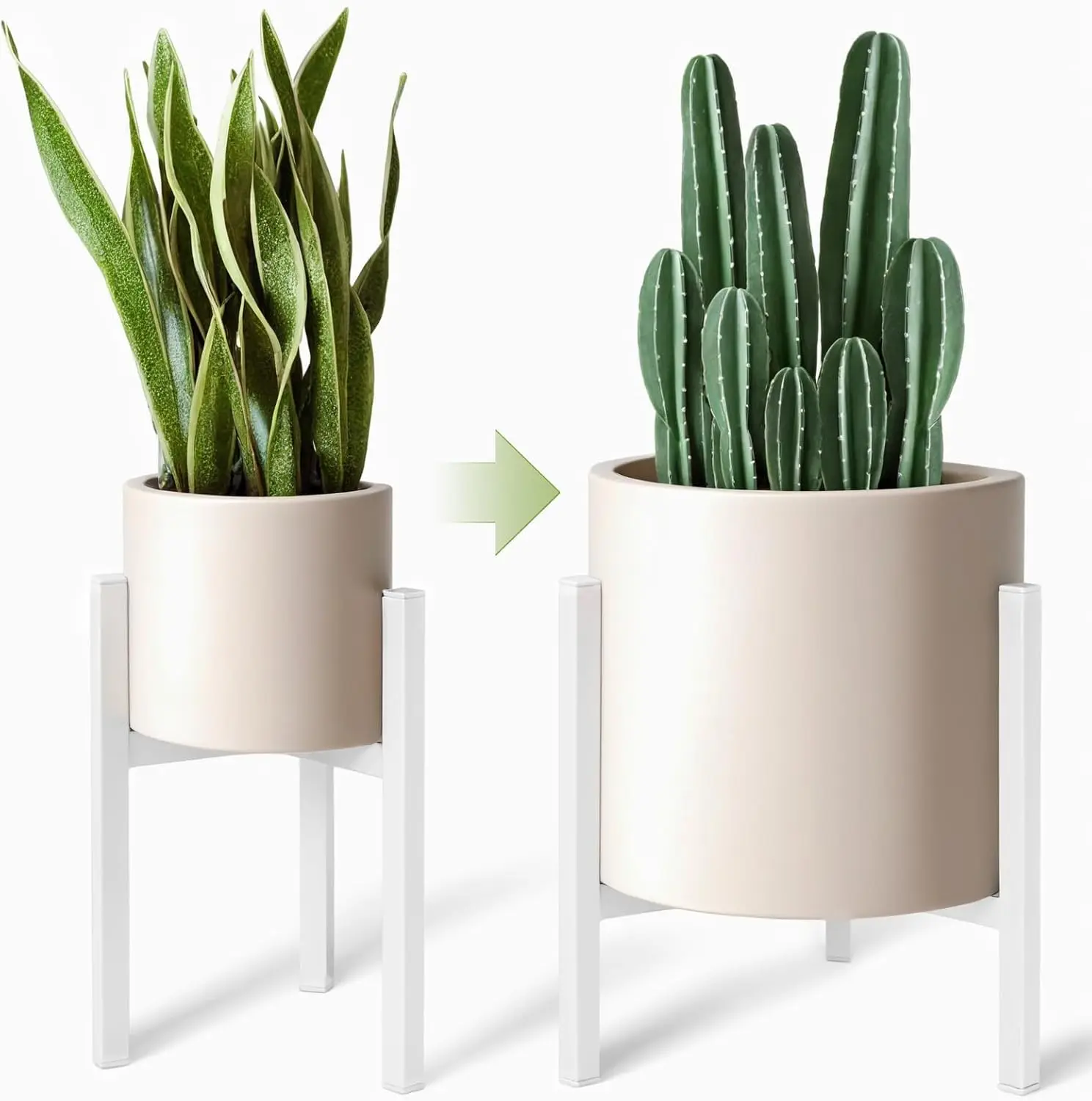 Adjustable Plant Stand Indoor, White Metal Planter Outdoor, Mid Century Modern Holder for 8-12" Pots, Sturdy Floor Stand
Adjustable Plant Stand Indoor, White Metal Planter Outdoor, Mid Century Modern Holder for 8-12" Pots, Sturdy Floor Stand