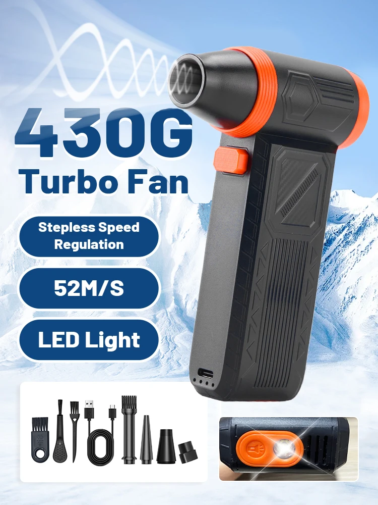 200000RPM Mini Turbo Jet Fan 430g Thrust High-Speed Brushless Motor Electric Air Duster Adjustable wind speed Violent Car Blower
200000RPM Mini Turbo Jet Fan 430g Thrust High-Speed Brushless Motor Electric Air Duster Adjustable wind speed Violent Car Blower
