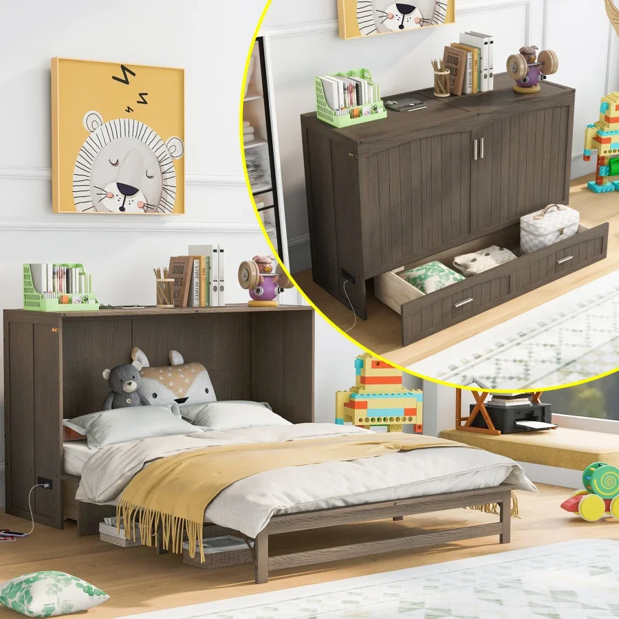 Murphy Bed,Queen Size Murphy Bed with Built-In Charging Station,Function Murphy Bed Comfortable For Any rooms,Easy Assembly
Murphy Bed,Queen Size Murphy Bed with Built-In Charging Station,Function Murphy Bed Comfortable For Any rooms,Easy Assembly