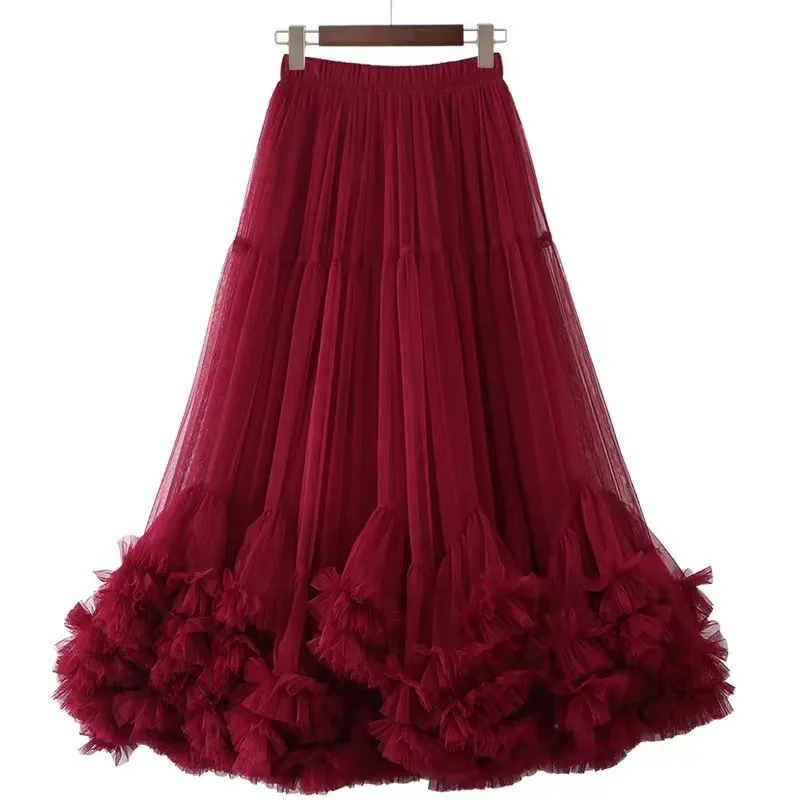 Women 90cm Party Tulle Ball Gown Mesh Skirt Banquet Wedding Faldas Mujer Elastic Waist Tutu Skirt
Women 90cm Party Tulle Ball Gown Mesh Skirt Banquet Wedding Faldas Mujer Elastic Waist Tutu Skirt