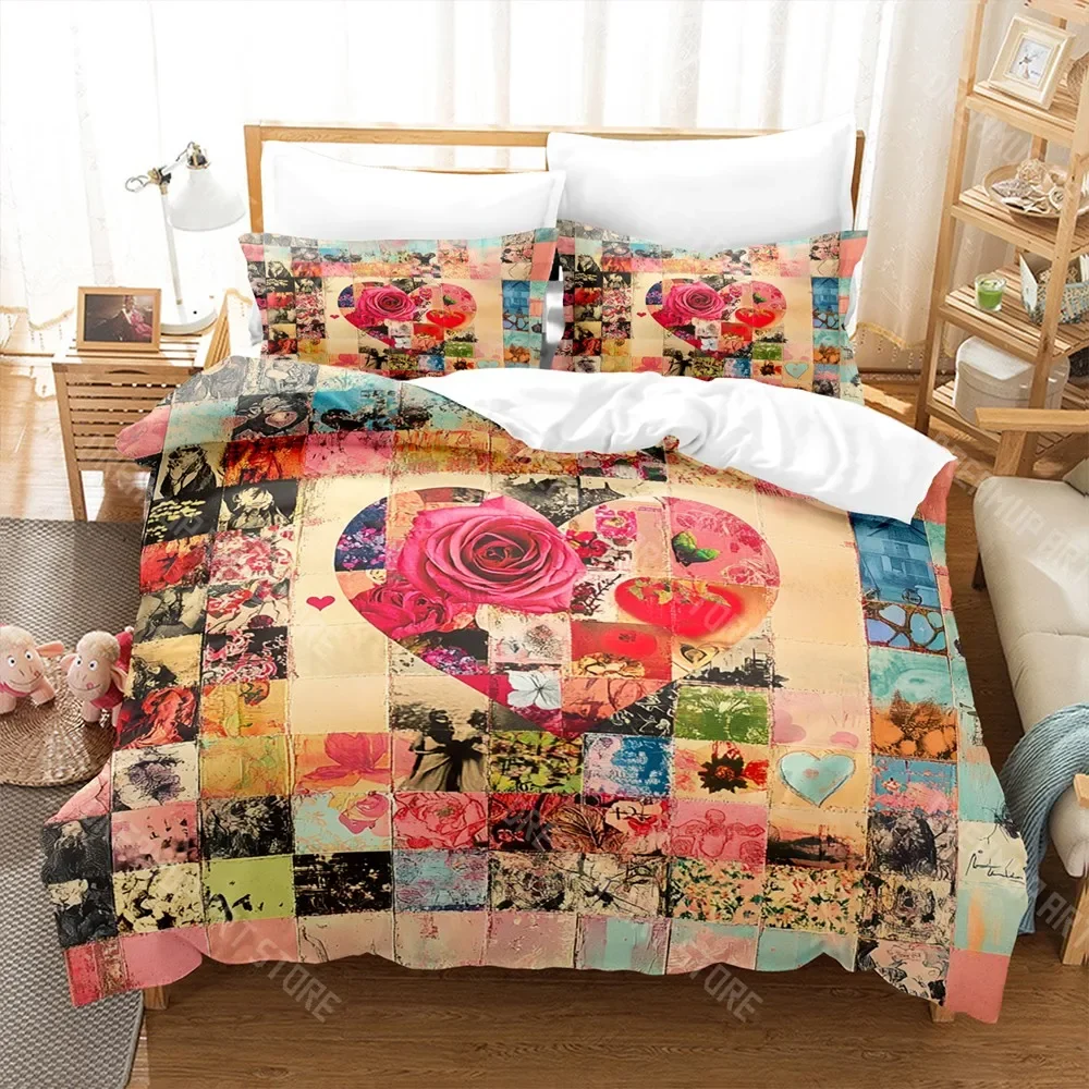 Love Heart and newspaper splicing Bedding Set Comforter Cover Soft Romantic Duvet Cover For Girls Women Room Valentine's Day
Love Heart and newspaper splicing Bedding Set Comforter Cover Soft Romantic Duvet Cover For Girls Women Room Valentine's Day