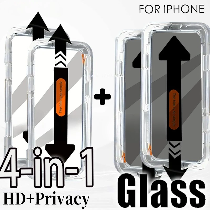 4-in-1 HD+Privacy Tempered Glass Screen Protector for iPhone 17 Pro Max/16 Pro Max /16 Pro/16/15/14 Plus/13/12/11 Pro Dustproof
4-in-1 HD+Privacy Tempered Glass Screen Protector for iPhone 17 Pro Max/16 Pro Max /16 Pro/16/15/14 Plus/13/12/11 Pro Dustproof