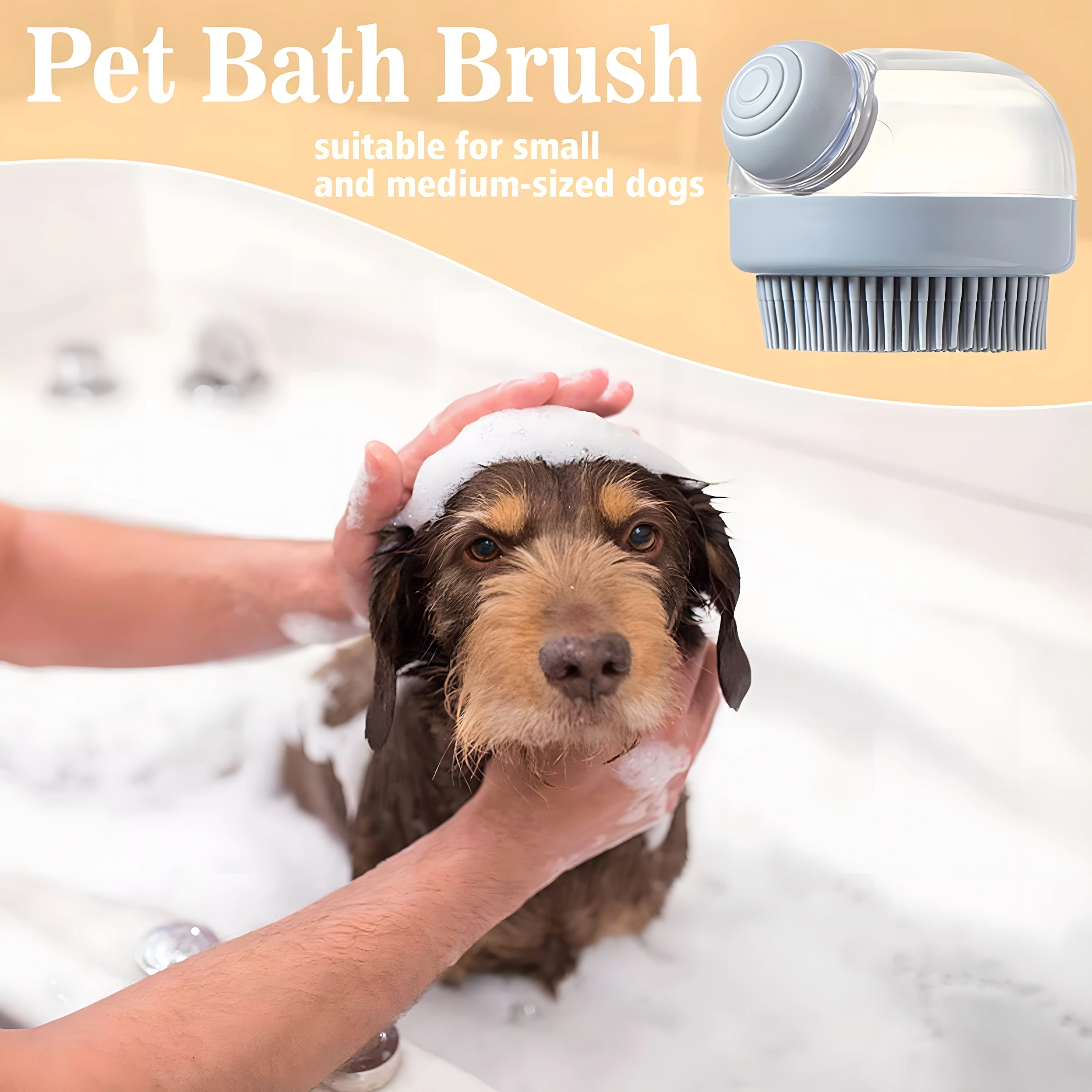 Automatic Pet Liquid Pressing Silicone Shower Brush With Shampoo Dispenser Bath Tool Pet Head Cleaning Massage Brush for Cat/Dog
Automatic Pet Liquid Pressing Silicone Shower Brush With Shampoo Dispenser Bath Tool Pet Head Cleaning Massage Brush for Cat/Dog