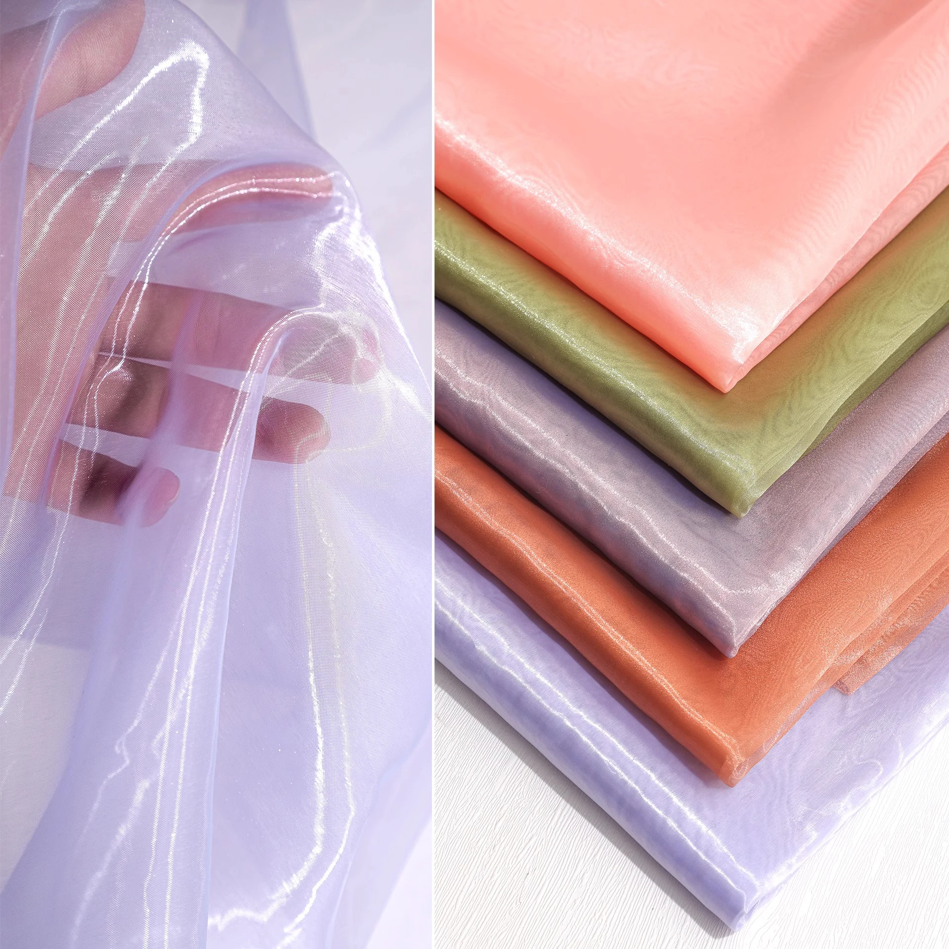 Bright water light mesh silk slip liquid sense organza high-grade wedding dress dress designer fabric
Bright water light mesh silk slip liquid sense organza high-grade wedding dress dress designer fabric