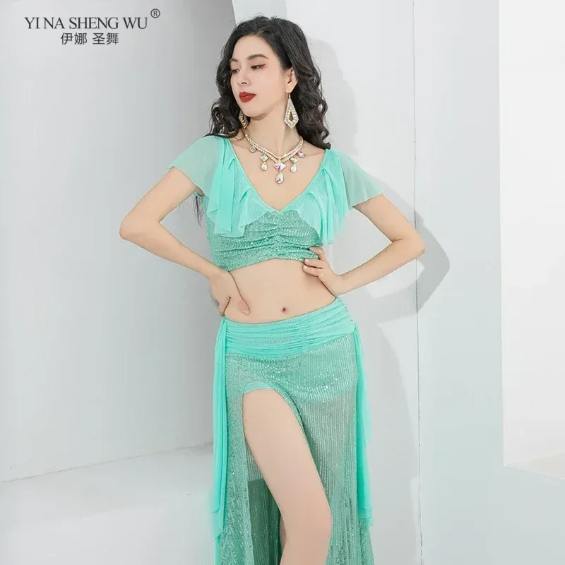 Красивый сказочный свет, роскошный костюм с блестками для восточных танцев для взрослых женщин, танцевальная тренировочная одежда, одежда для танца живота
Красивый сказочный свет, роскошный костюм с блестками для восточных танцев для взрослых женщин, танцевальная тренировочная одежда, одежда для танца живота