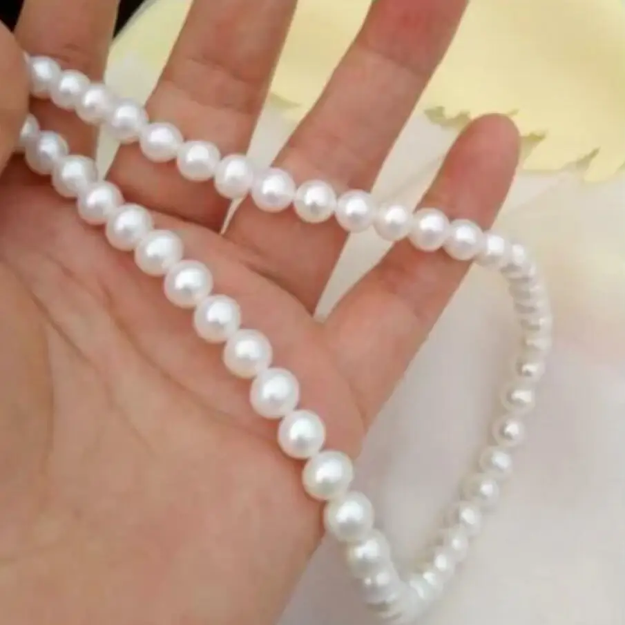 Beautiful AAA+Japanese Akoya 7-8mm 9-8mm South Sea White Pearl Necklace 14k Gold 16/18/20/22/24inch
Beautiful AAA+Japanese Akoya 7-8mm 9-8mm South Sea White Pearl Necklace 14k Gold 16/18/20/22/24inch 