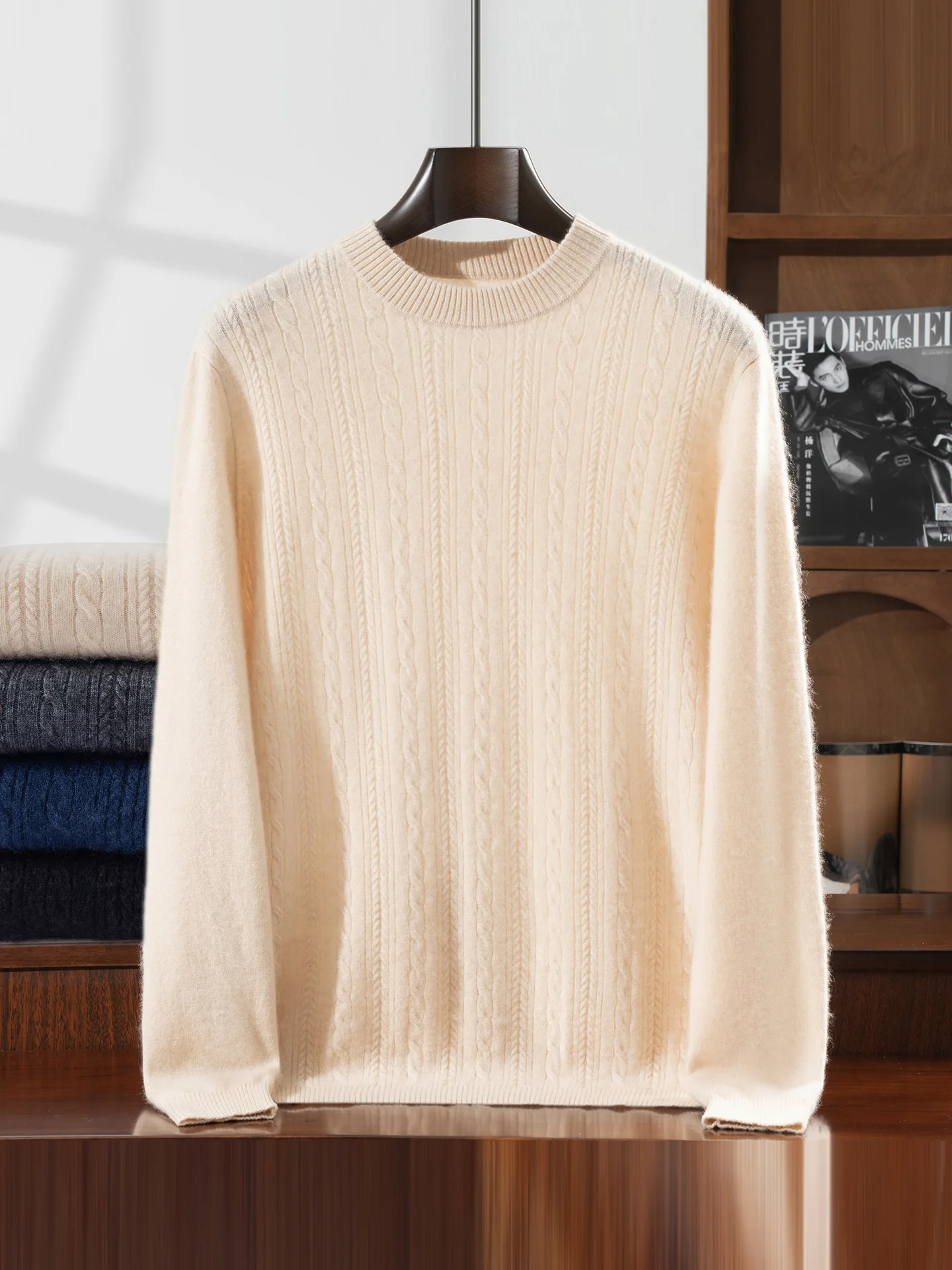 Autumn Winter 100% Cashmere Pullover Sweater Men's O-neck Soild Twist Flower Smart Casual Knit Waistcoat Basic Long Sleeve Tops
Autumn Winter 100% Cashmere Pullover Sweater Men's O-neck Soild Twist Flower Smart Casual Knit Waistcoat Basic Long Sleeve Tops