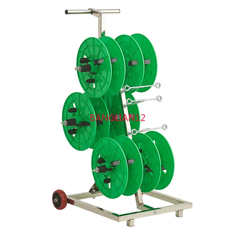 Wire pay-off device, multi-disc pulling tool, electrical cable pay-off tray