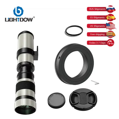 Lightdow Professional Telephoto Zoom Lens 420-800mm Manual Focus Lens with 67mm UV Filter USA ES Overseas Warehouse Delivery