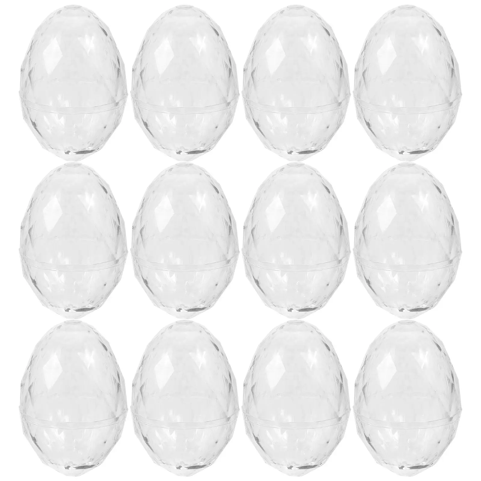 12 Pcs Plastic Candy Boxes Clear Fillable Egg Shaped Balls for DIY Party Crafts Gifts Holiday Decorations Ornaments
12 Pcs Plastic Candy Boxes Clear Fillable Egg Shaped Balls for DIY Party Crafts Gifts Holiday Decorations Ornaments