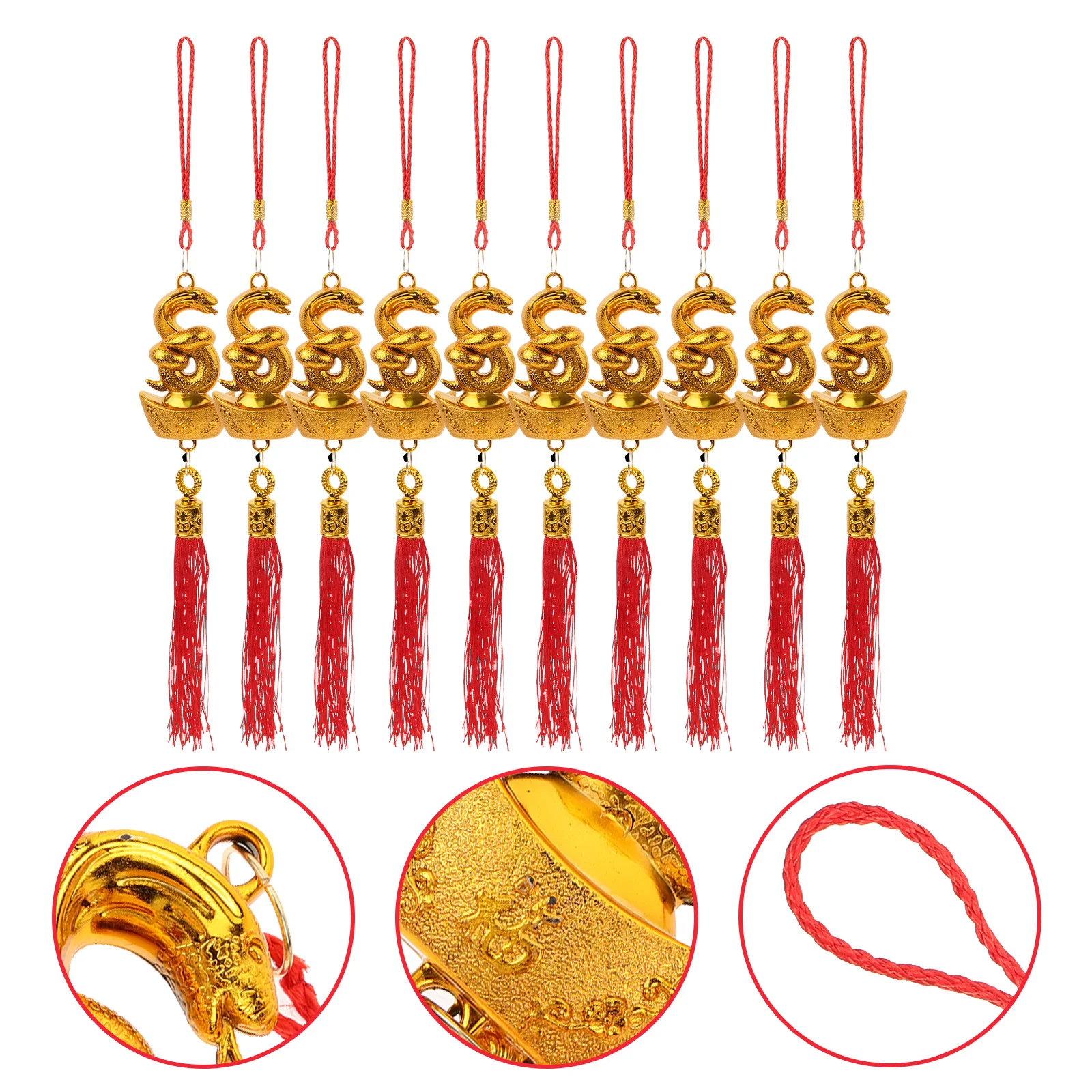 10pcs Gold-Plated Chinese Ingot Snake Pendant Hanging Ornament For New Year Festival Decor Car Door Window Tree Spring Festival
10pcs Gold-Plated Chinese Ingot Snake Pendant Hanging Ornament For New Year Festival Decor Car Door Window Tree Spring Festival
