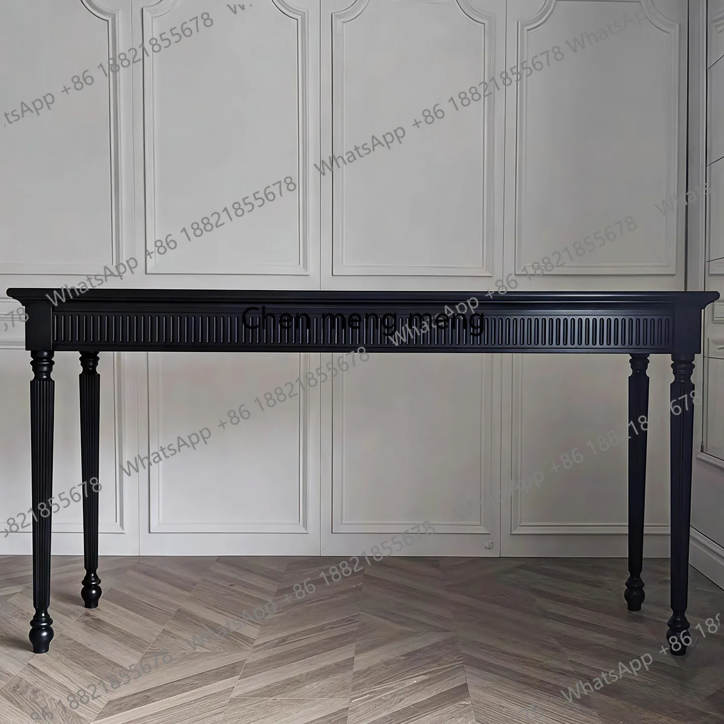 French retro solid wood porch long table against the wall decorative table household simple desk
French retro solid wood porch long table against the wall decorative table household simple desk