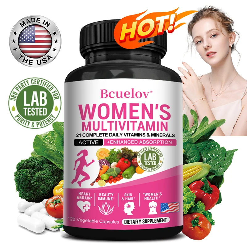 Bcuelov - Women's Multivitamin Supplement with Biotin for Joint, Hair, Skin, Nail, Brain, Heart, Immune and Overall Health
Bcuelov - Women's Multivitamin Supplement with Biotin for Joint, Hair, Skin, Nail, Brain, Heart, Immune and Overall Health