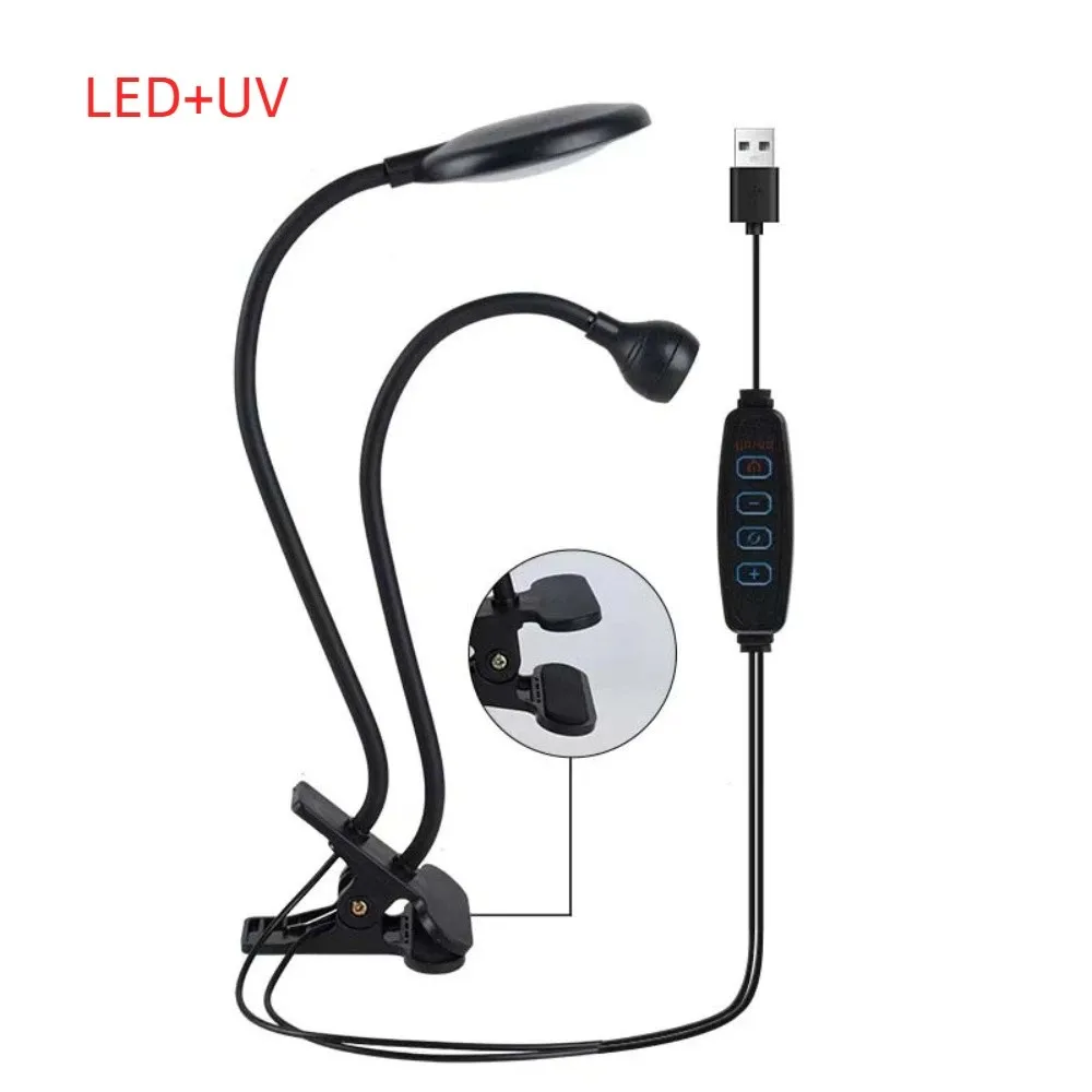 Светодиодная настольная лампа с двойной головкой, ночник, лампа для общежития, УФ-отверждаемая фиолетовая лампа, гибкая USB-лампа с зажимом, лампа для ремонта мобильного телефона
Светодиодная настольная лампа с двойной головкой, ночник, лампа для общежития, УФ-отверждаемая фиолетовая лампа, гибкая USB-лампа с зажимом, лампа для ремонта мобильного телефона