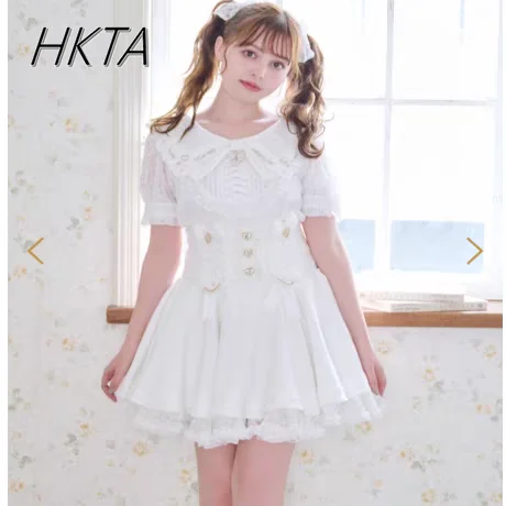 Liz Skirt Japanese 2025 Autumn New Sweet Cute Lace Kawaii Bow Black Mini Skirt Women Mine Bubble Short-sleeve Shirt Lolita Girls
Liz Skirt Japanese 2025 Autumn New Sweet Cute Lace Kawaii Bow Black Mini Skirt Women Mine Bubble Short-sleeve Shirt Lolita Girls