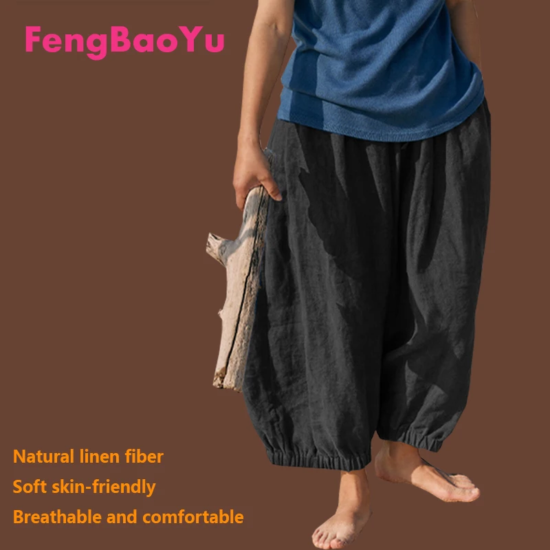 100% Linen Women's Nine-point Pants Blue Natural Hemp Loose Low-grade Pants Outdoor Travel Leisure Plus Size Weight 150KG
100% Linen Women's Nine-point Pants Blue Natural Hemp Loose Low-grade Pants Outdoor Travel Leisure Plus Size Weight 150KG